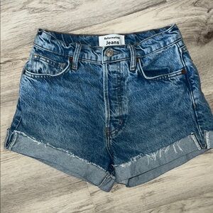 Charlie Cuffed Reformation High Risk Jean Shorts